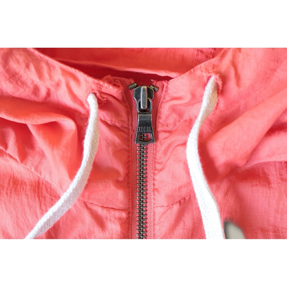 Gap Y2K Vibrant Orange Utility Hooded Windbreaker Jacket Small Lightweight Nylon - Picture 5 of 8